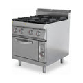 Gas-fired 4-burner Clay Pot Stove with Bottom Oven